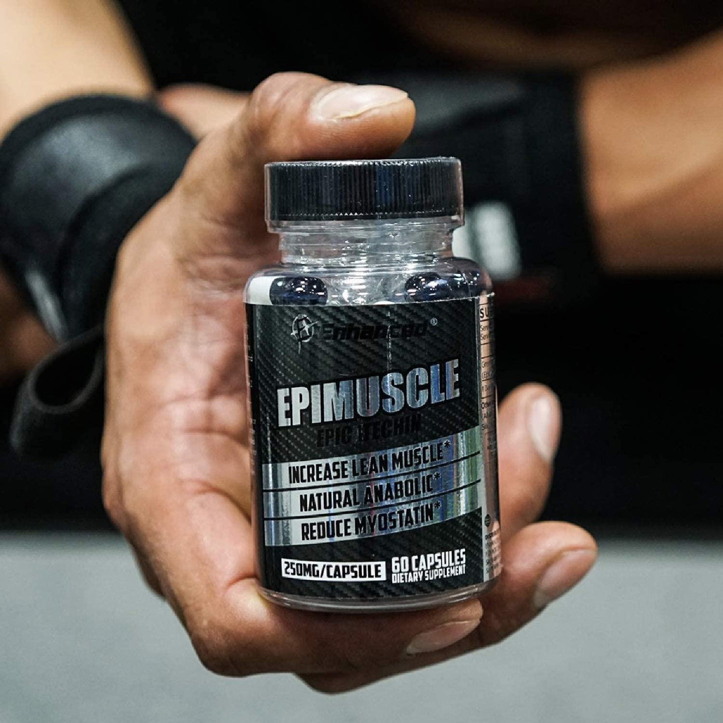 Enhanced Athlete Epimuscle - Natural Anabolic, Increase Lean Mass, Reduce Myostatin, 250mg Pure Epicatechin/ 60 Capsules