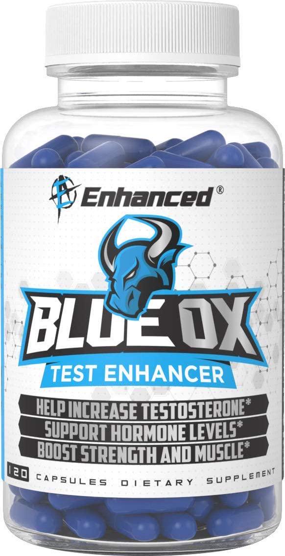 Enhanced Labs - Blue Ox Testosterone Booster- Natural Testosterone Supplement for Increased Strength and Testosterone for Men (120 Capsules)