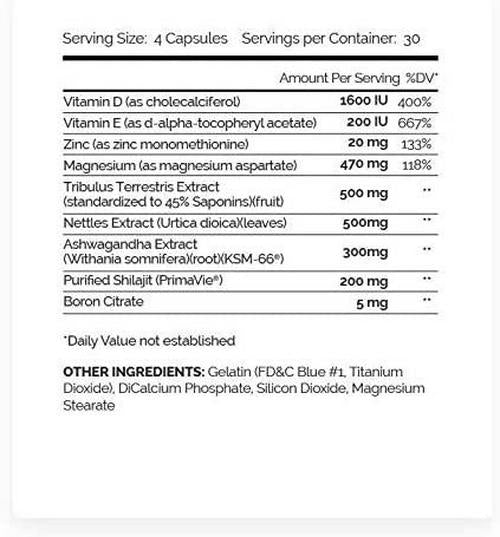 Enhanced Labs - Blue Ox Testosterone Booster- Natural Testosterone Supplement for Increased Strength and Testosterone for Men (120 Capsules)