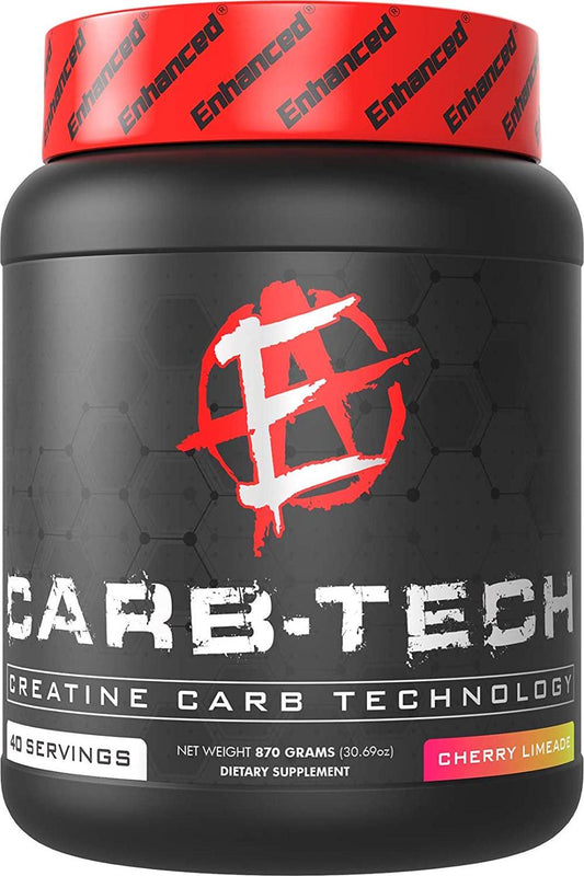 Enhanced Labs - CarbTech Creatine Drink Mix - Carb and Electrolyte Infused Workout Fuel for Improved Hydration and Endurance for Men and Women (40 Servings)