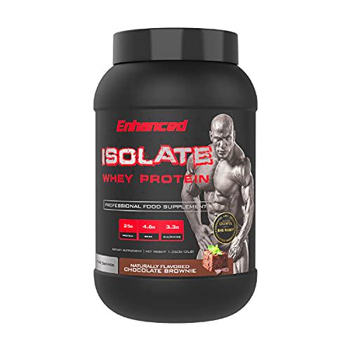 Enhanced Labs - Mr. Olympia 2020 Big Ramy s Whey Protein Isolate - Naturally Flavored, Lactose and Soy Free, 100% Pure Whey Isolate w/ 25g of Protein (Chocolate Brownie) (44 Servings)
