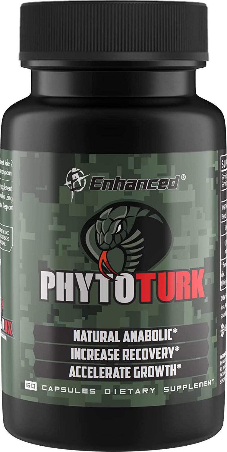 Enhanced Labs PhytoTurk Turkesterone Supplement 500mg for Increased Muscle Growth, Improved Muscle Repair, and Elevated Muscle Protein