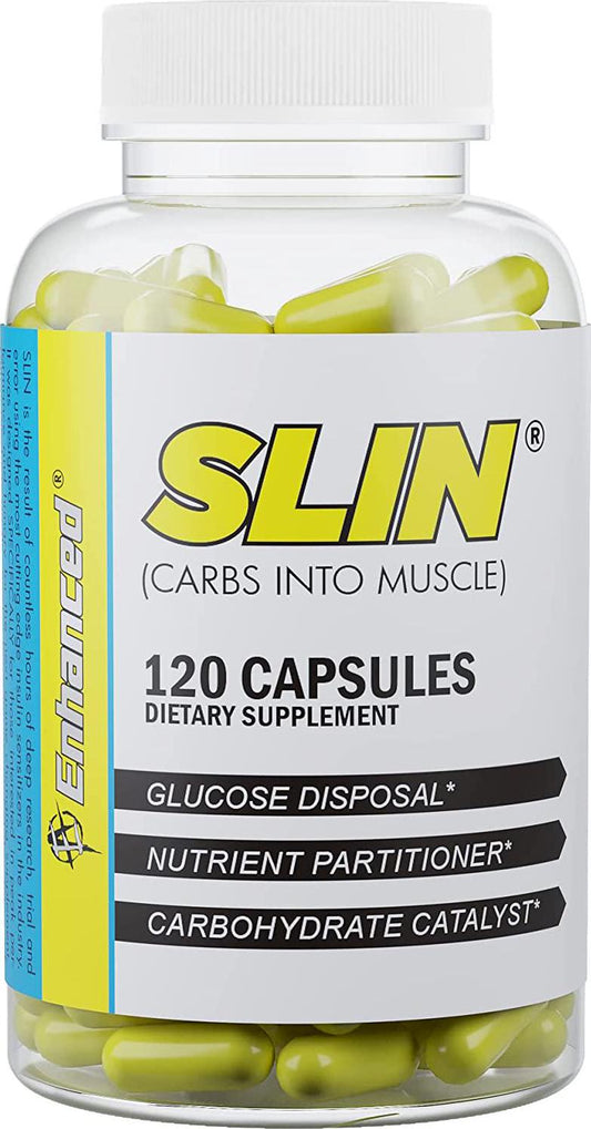Enhanced Labs - SLIN Carb Converter and Blocker - Glucose Disposal Agent for Increased Muscle Strength for Men and Women (120 Capsules) (1)
