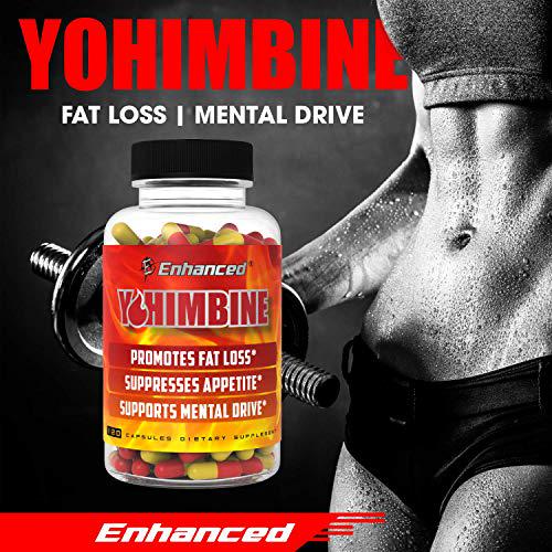 Enhanced Labs - Yohimbine Fat Shredding Accelerator for Men and Women - Fat Cutting Supplement to Promote Stubborn Fat Shredding (120 Capsules)
