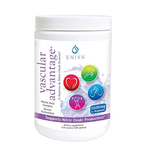 Eniva Pre Workout Nitric Oxide Powder. Extra Strength. 6,950mg Aminos Per Serving. Energy, Endurance, Circulation, Strength. Vegan. No Soy. Keto Friendly.