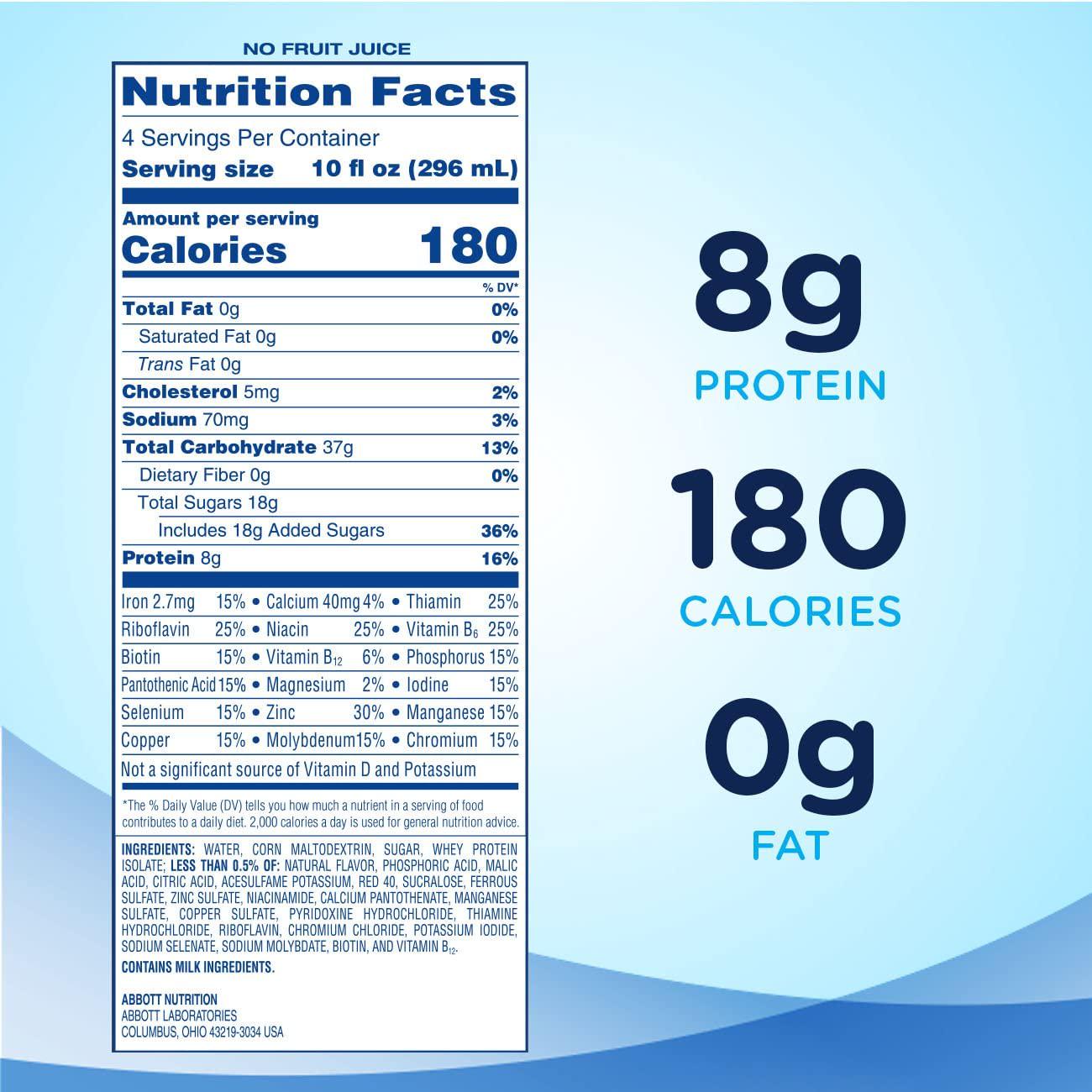 Ensure Clear Nutrition Drink, Fat Free, Mixed Fruit, 10 ounces, 12 count