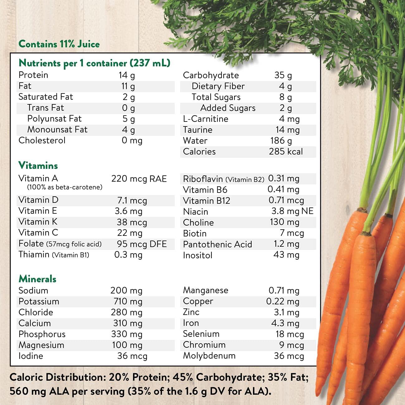 Ensure Harvest for Tube Feeding, Complete Nutrition Blend with Real Food Ingredients, Made with Organic Fruits and Vegetables, Plant-Based Protein, Reclosable Carton, Mixed Fruit, 8 Fl Oz, 24 Count