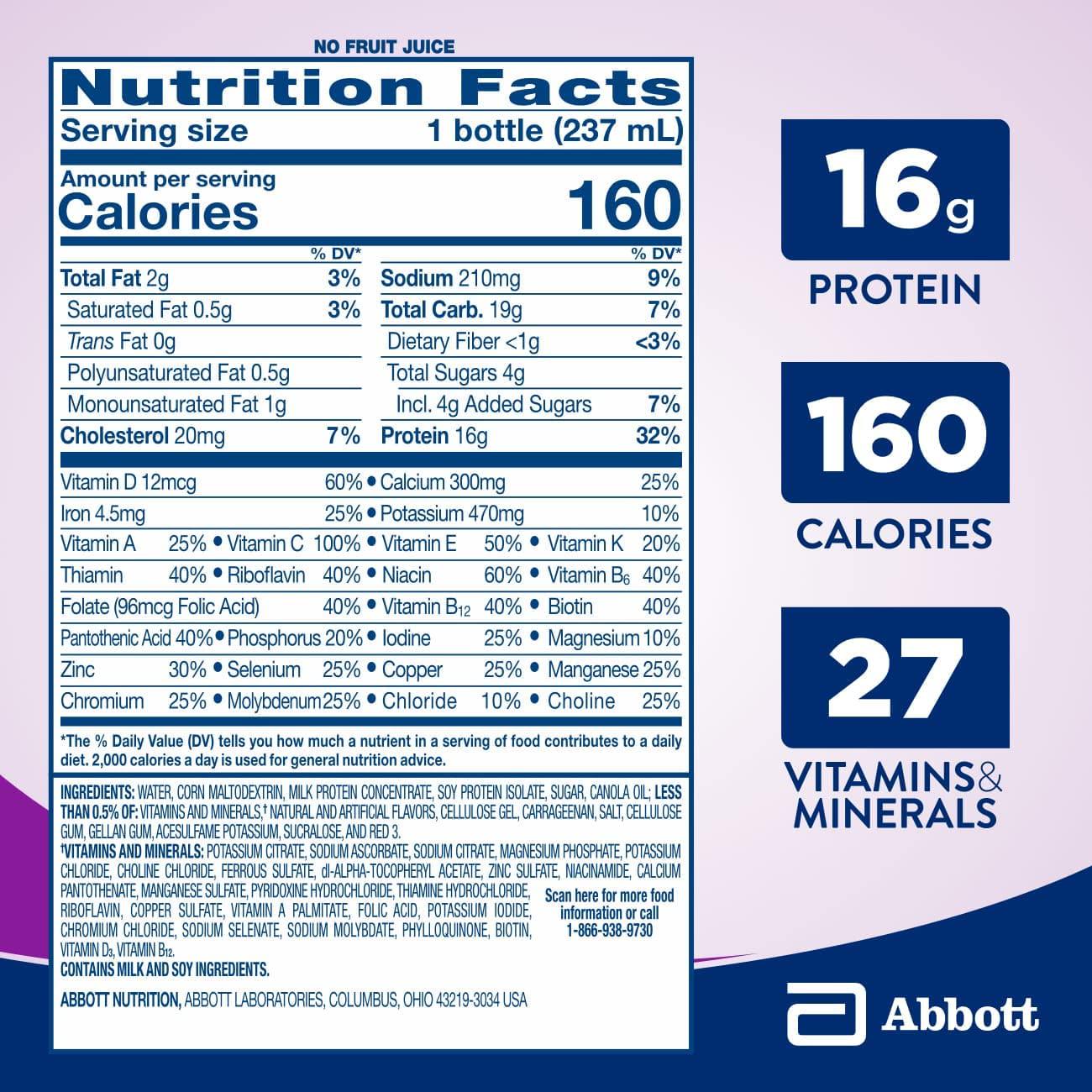 Ensure High Protein Nutritional Shake, 16g Protein, Meal Replacement Shakes, With Nutrients to Support Immune System Health, Strawberry, 8 fl oz, 24 Count