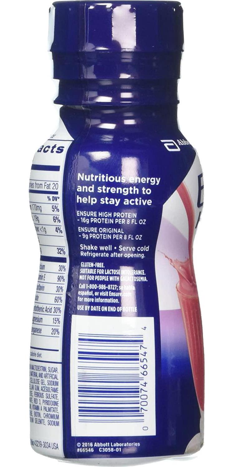 Ensure High Protein Nutrition Shake, Strawberry, 6 Count