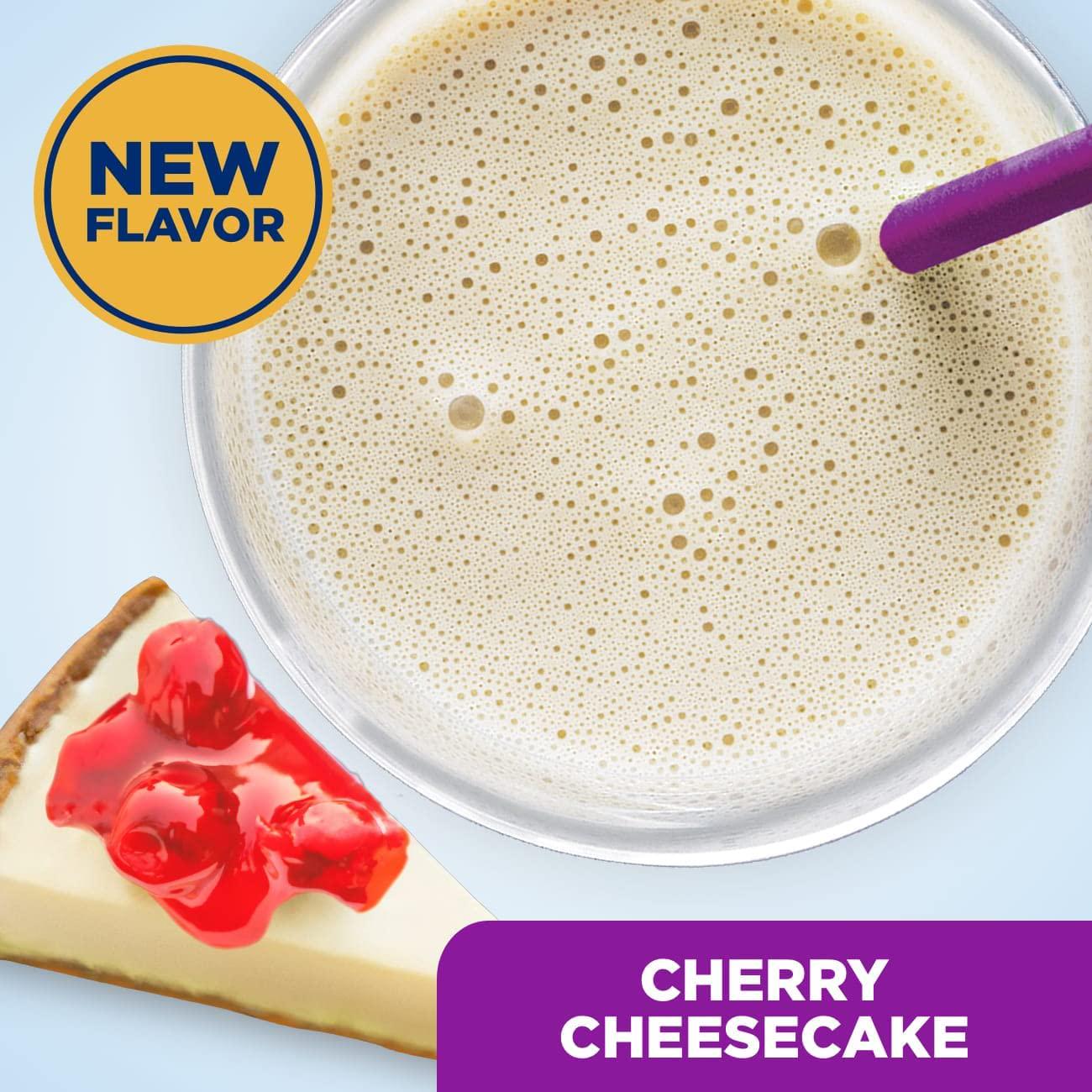 Ensure Max Protein Nutrition Shake, with 30g of Protein, 1g of Sugar, High Protein Shake, Cherry Cheesecake, 11 fl oz, 12 Count