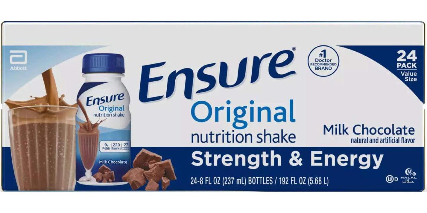 Ensure Original Nutrition Shake, Milk, 8 Chocolate 192 Fl Oz (Pack of 24)