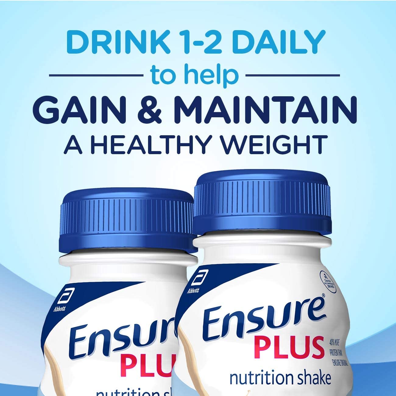 Ensure Plus Nutrition Shake with Fiber, 24 Count, 16 Grams of Protein, Meal Replacement Shake, Vanilla, 8 Fl Oz