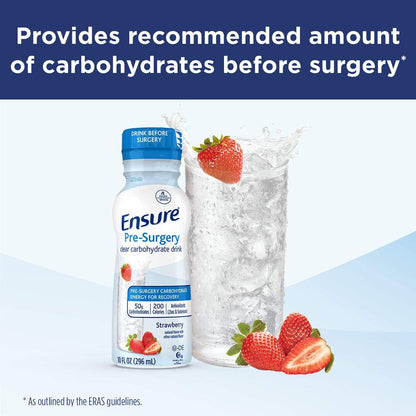 Ensure Pre-Surgery, Clear Carbohydrate Drink, Strawberry, 10 fl oz, 4 Count