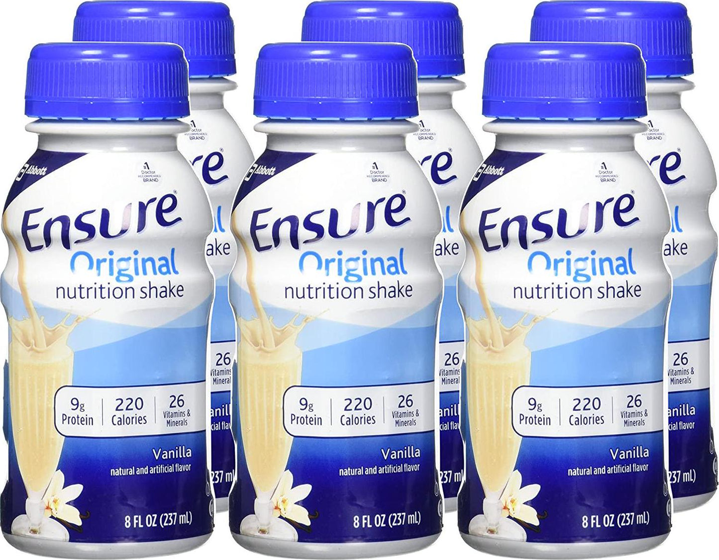 Ensure Regular Vanilla Liquid, 8 Ounce Bottle, 6 Count