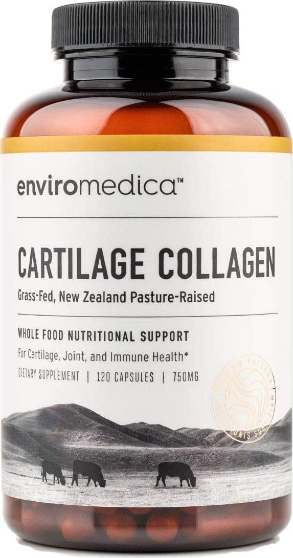 Enviromedica Tracheal Cartilage Collagen Supplement Capsules of Undenatured Type II Bovine Collagen Protein sourced from Grass Fed New Zealand Beef (120ct)
