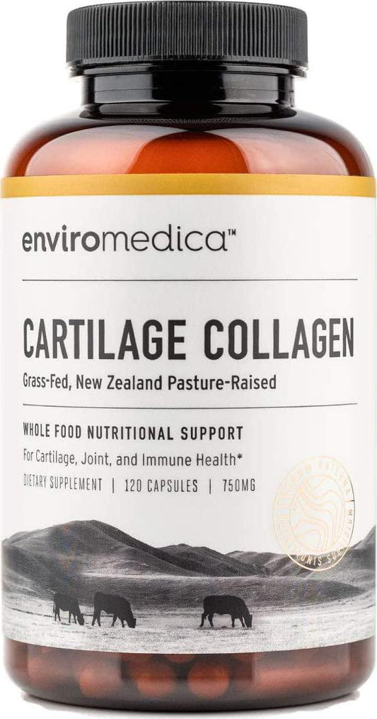 Enviromedica Tracheal Cartilage Collagen Supplement Capsules of Undenatured Type II Bovine Collagen Protein sourced from Grass Fed New Zealand Beef (120ct)