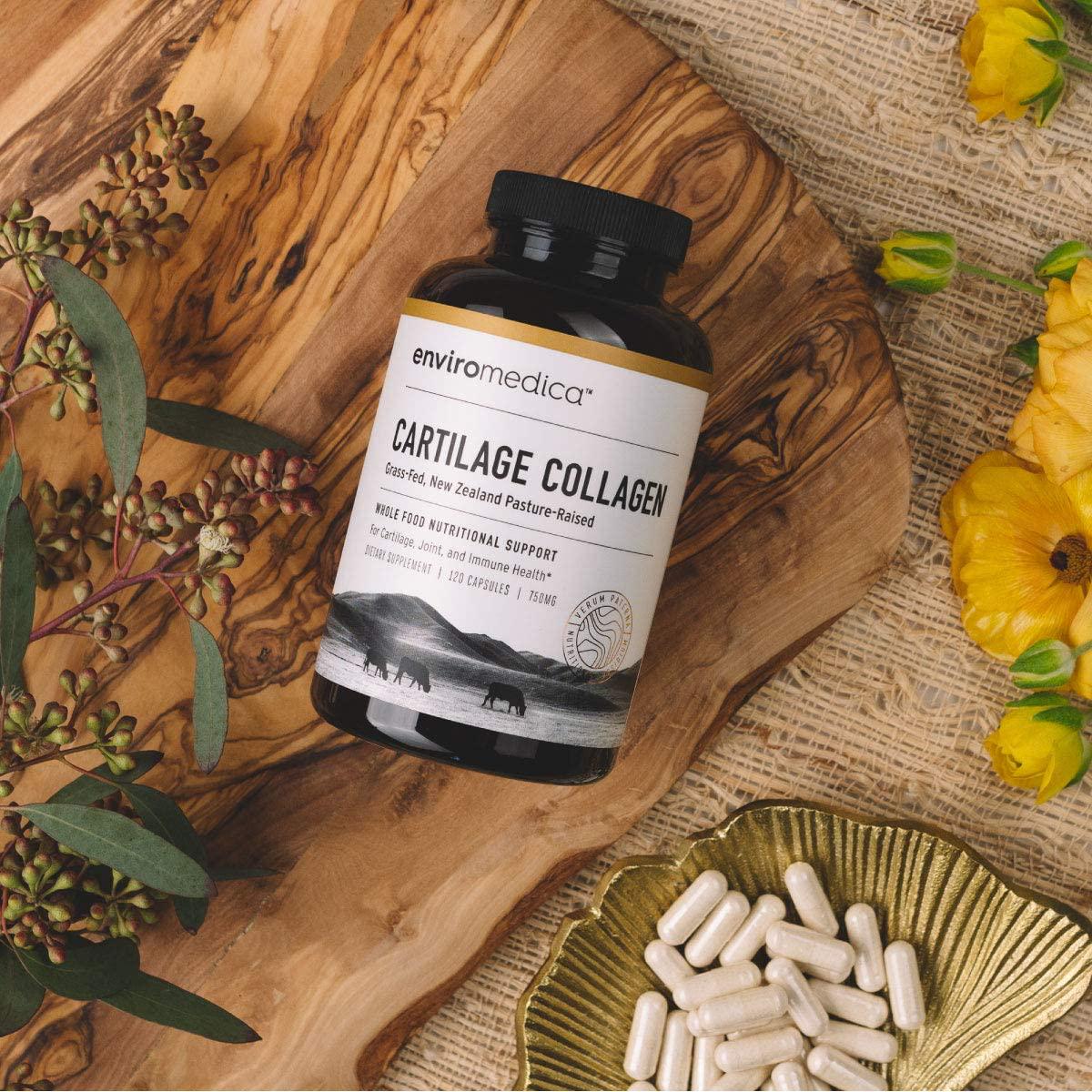 Enviromedica Tracheal Cartilage Collagen Supplement Capsules of Undenatured Type II Bovine Collagen Protein sourced from Grass Fed New Zealand Beef (120ct)