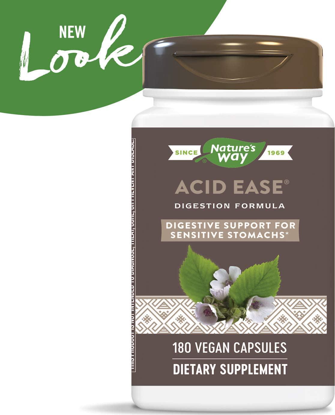 Enzymatic Therapy Acid-Ease, digestion formula for sensitive stomachs, 180 Vcaps