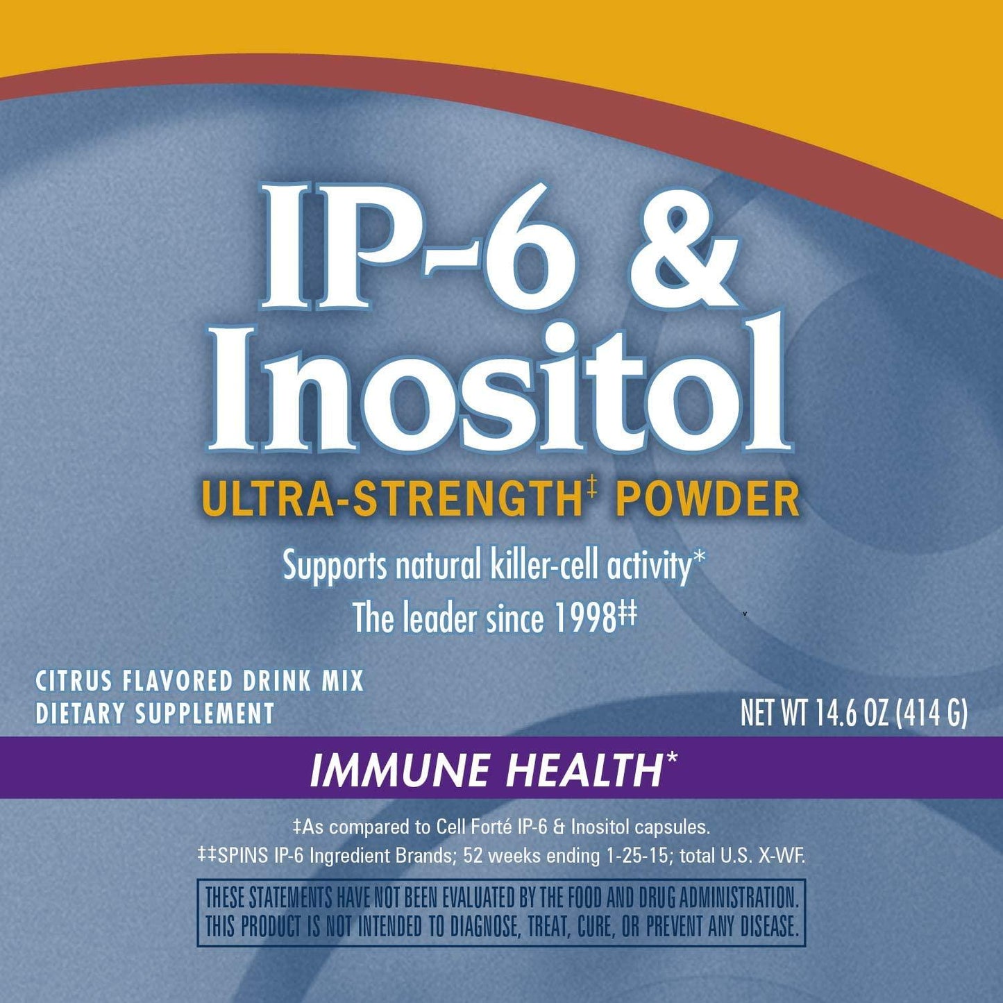 Enzymatic Therapy Cell Forté IP-6 and Inositol Ultra-Strength Powder, Citrus, 14.6 Oz