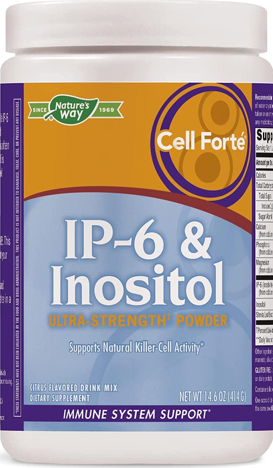 Enzymatic Therapy Cell Forté IP-6 and Inositol Ultra-Strength Powder, Citrus, 14.6 Oz