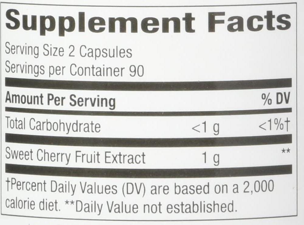 Enzymatic Therapy Cherry Fruit Sweet Cherry Extract 1,000 mg Potency, 180 Count