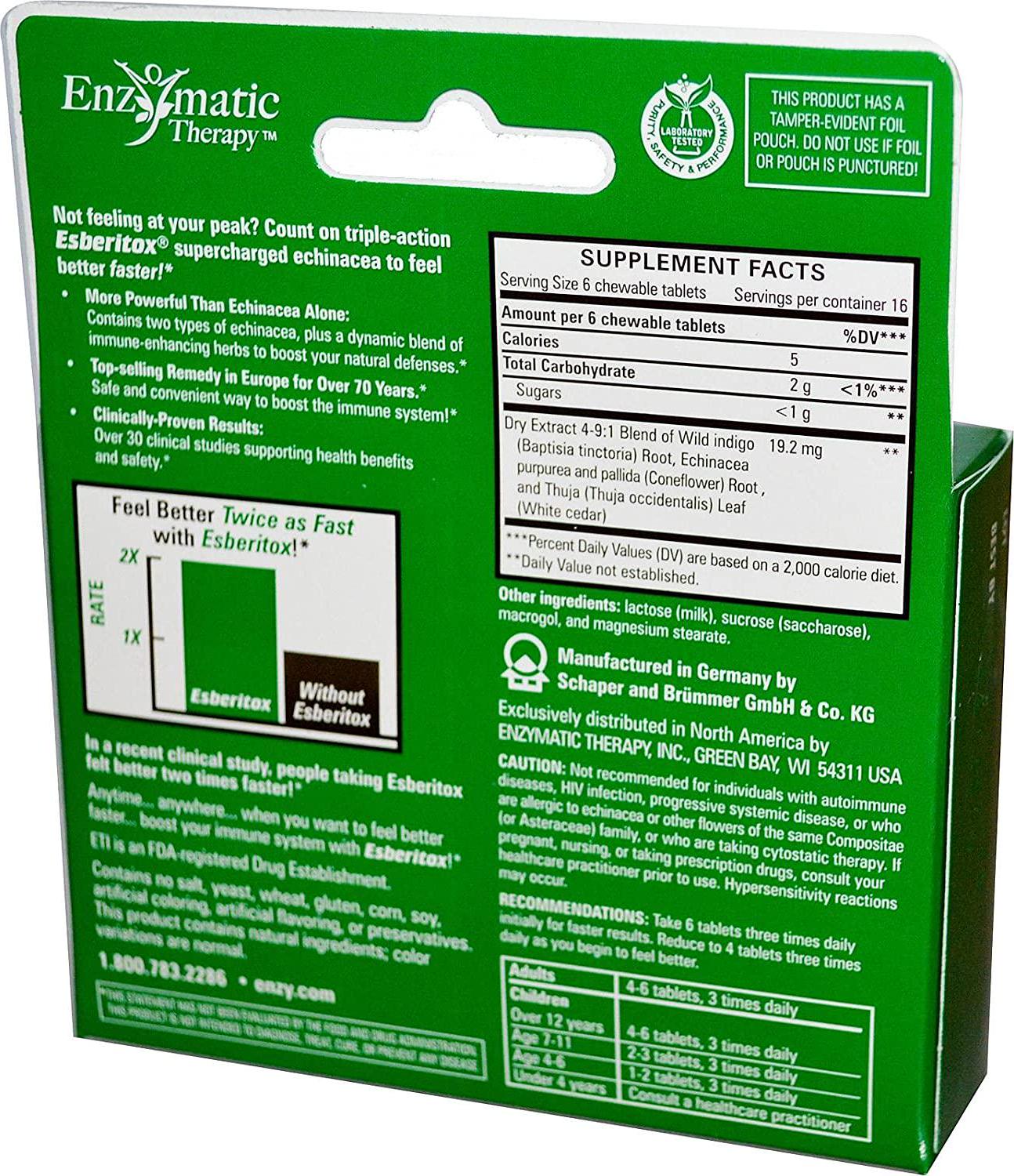 Enzymatic Therapy - Esberitox Superchgd Echinacea 100 chew [Health and Beauty]