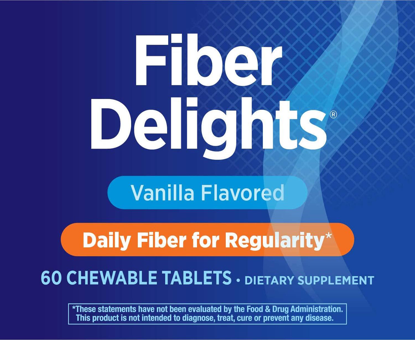 Enzymatic Therapy Fiber Delights Daily Fiber for Regularity, Vanilla Flavor, 60 Chewables
