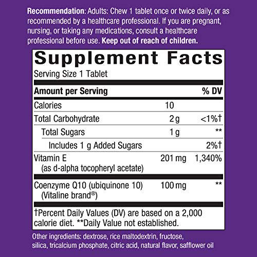 Enzymatic Therapy Nature's Way SMART Q10 CoQ10 100 mg, Orange Créme Flavored, 30 Chewables , Orange Crème