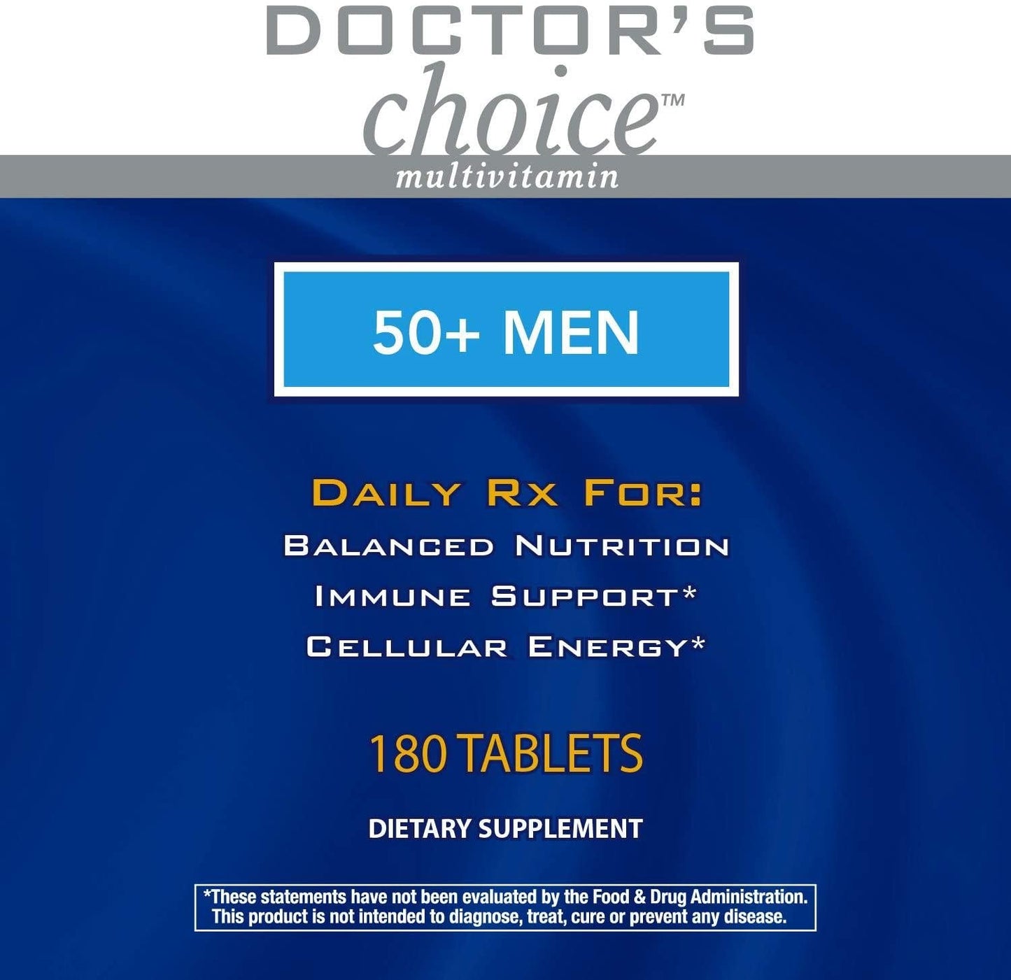 Enzymatic Therapy Nature's Way Doctor's Choice Multivitamin 50+ Men, Immune Support, + B Vitamins, 120 Tablets (00092)
