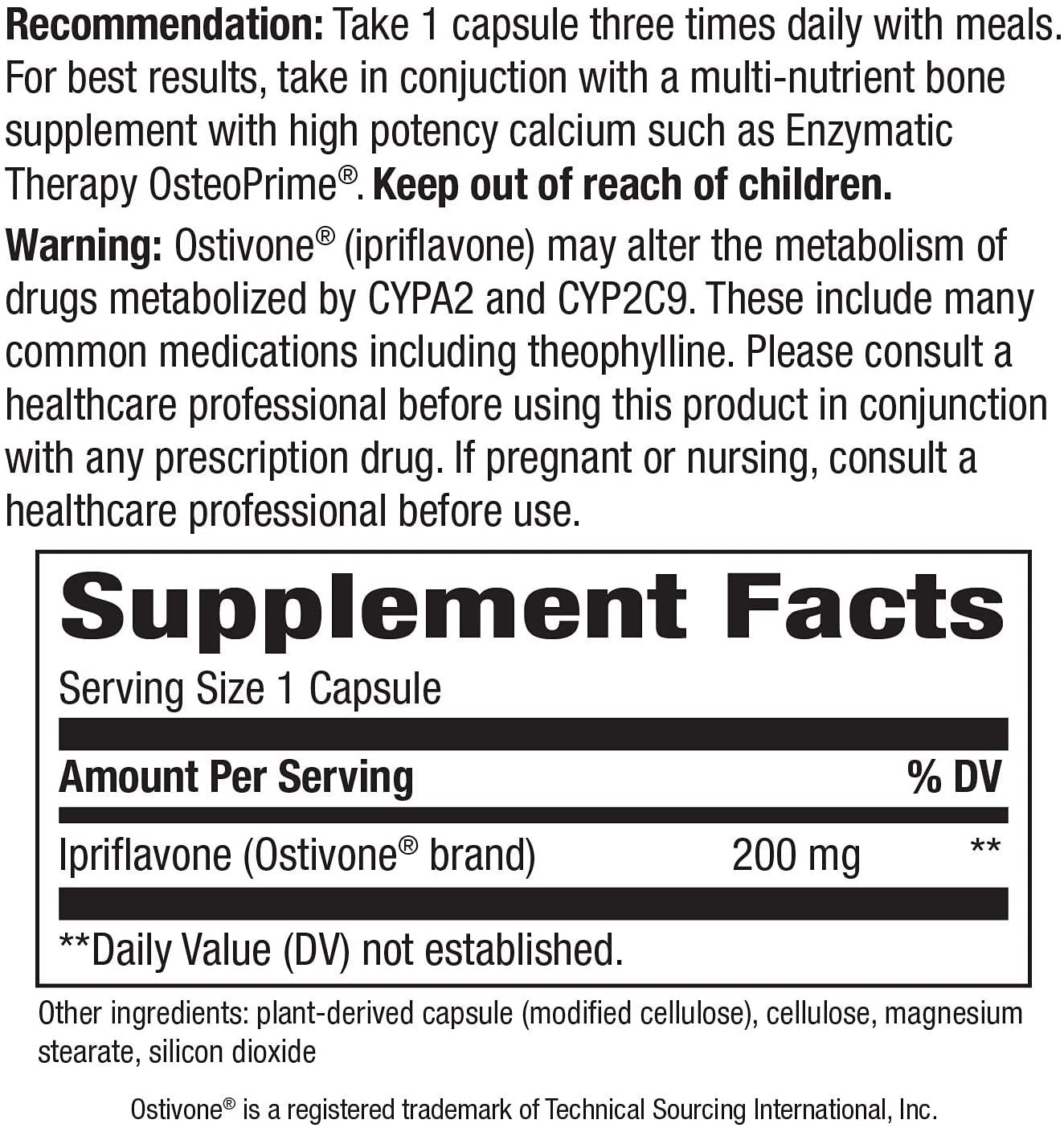 Enzymatic Therapy Ostivone, 90 Capsules