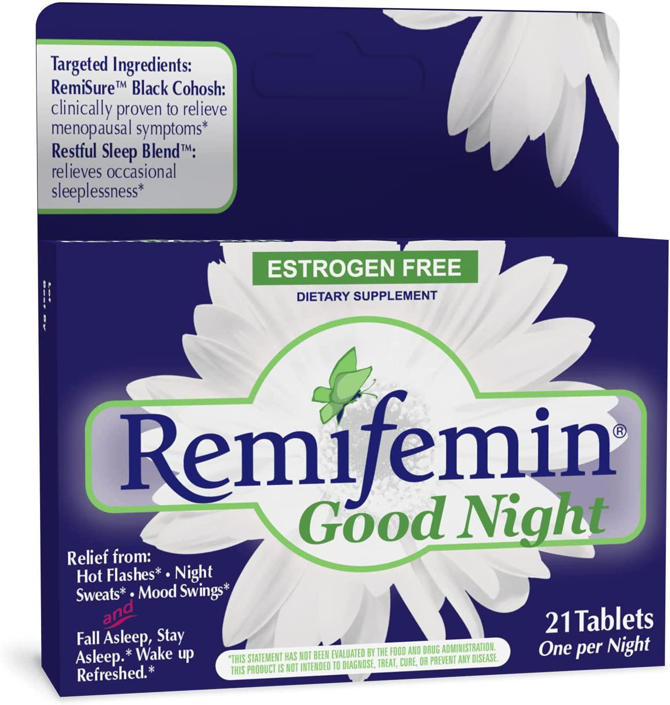 Enzymatic Therapy Remifemin Good Night Estrogen Free One per Night, 21 Count