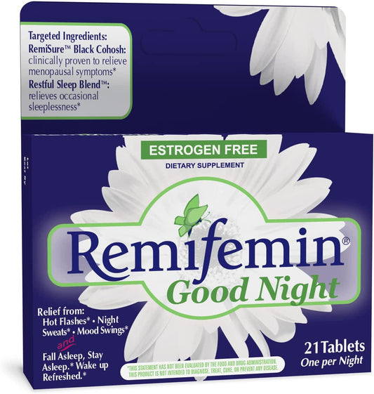 Enzymatic Therapy Remifemin Good Night Estrogen Free One per Night, 21 Count