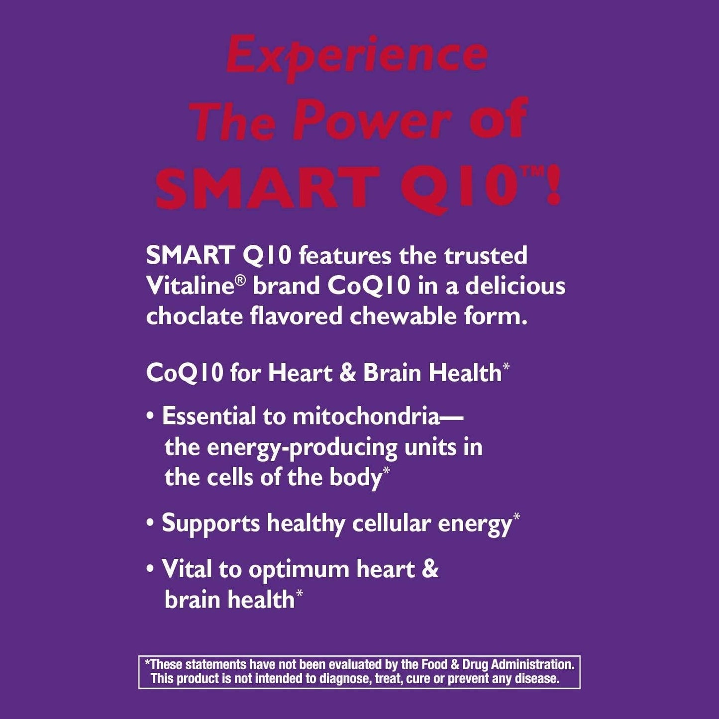 Enzymatic Therapy Smart Q10, CoQ10, 100 mg, 30 Chewable Tablets