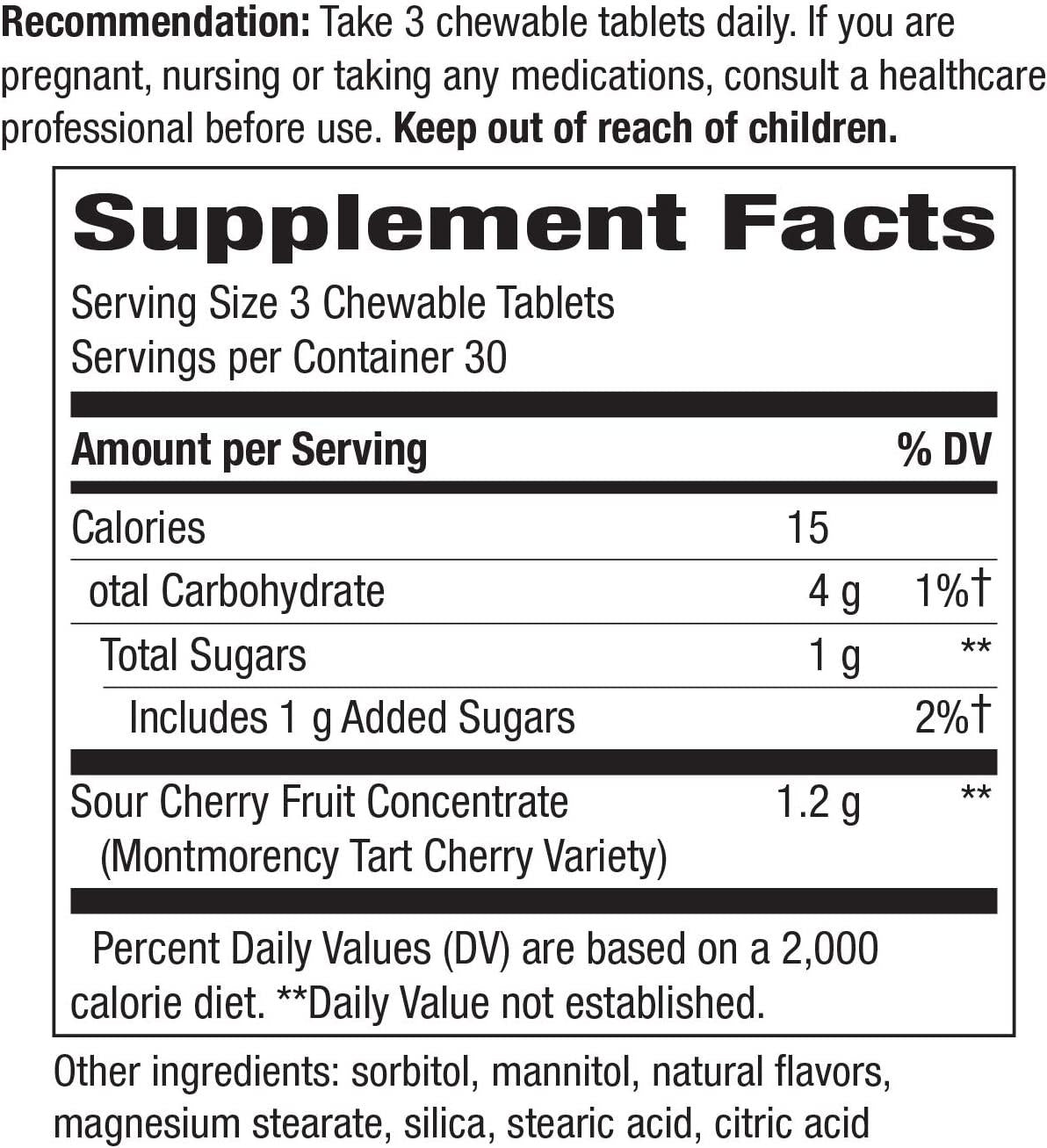 Enzymatic Therapy Tart Cherry Ultra Chewable