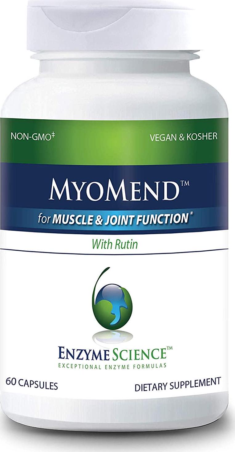 Enzyme Science Myomend, 60 Capsules – Muscle and Joint Support – Formulated with Bromelain and Rutin – Enzyme Health Supplement – Vegan and Kosher