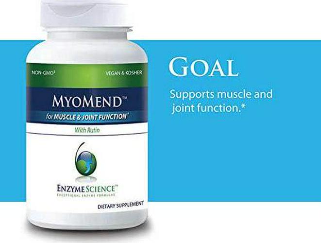 Enzyme Science Myomend, 120 Capsules – Muscle and Joint Support – Formulated with Bromelain and Rutin – Enzyme Health Supplement – Vegan and Kosher