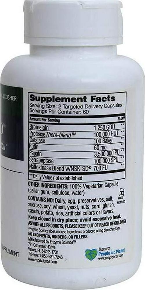 Enzyme Science Myomend, 120 Capsules – Muscle and Joint Support – Formulated with Bromelain and Rutin – Enzyme Health Supplement – Vegan and Kosher