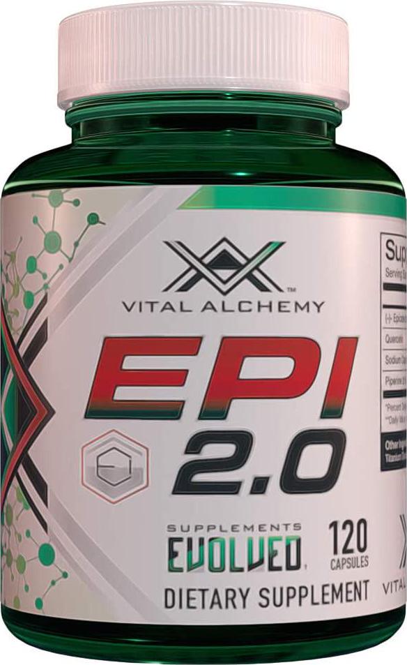 Epi 2.0 - Hard Lean Muscle Mass Gainer and Strength Booster from Vital Alchemy|Epicatechin with quercetin and piperine for better mass gainer and joint support