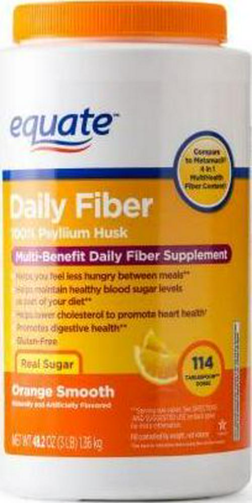 Equate Fiber Therapy Powder Supplement Value Size, 114 Ct, 48.2 Oz