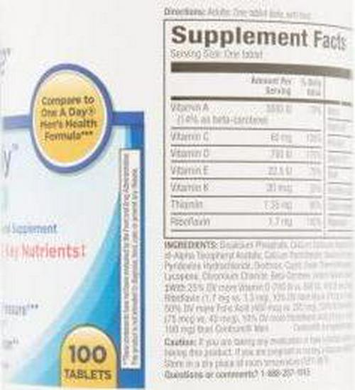 Equate One Daily Men&#039;s Multivitamin Multimineral Supplement, 100 Tablets