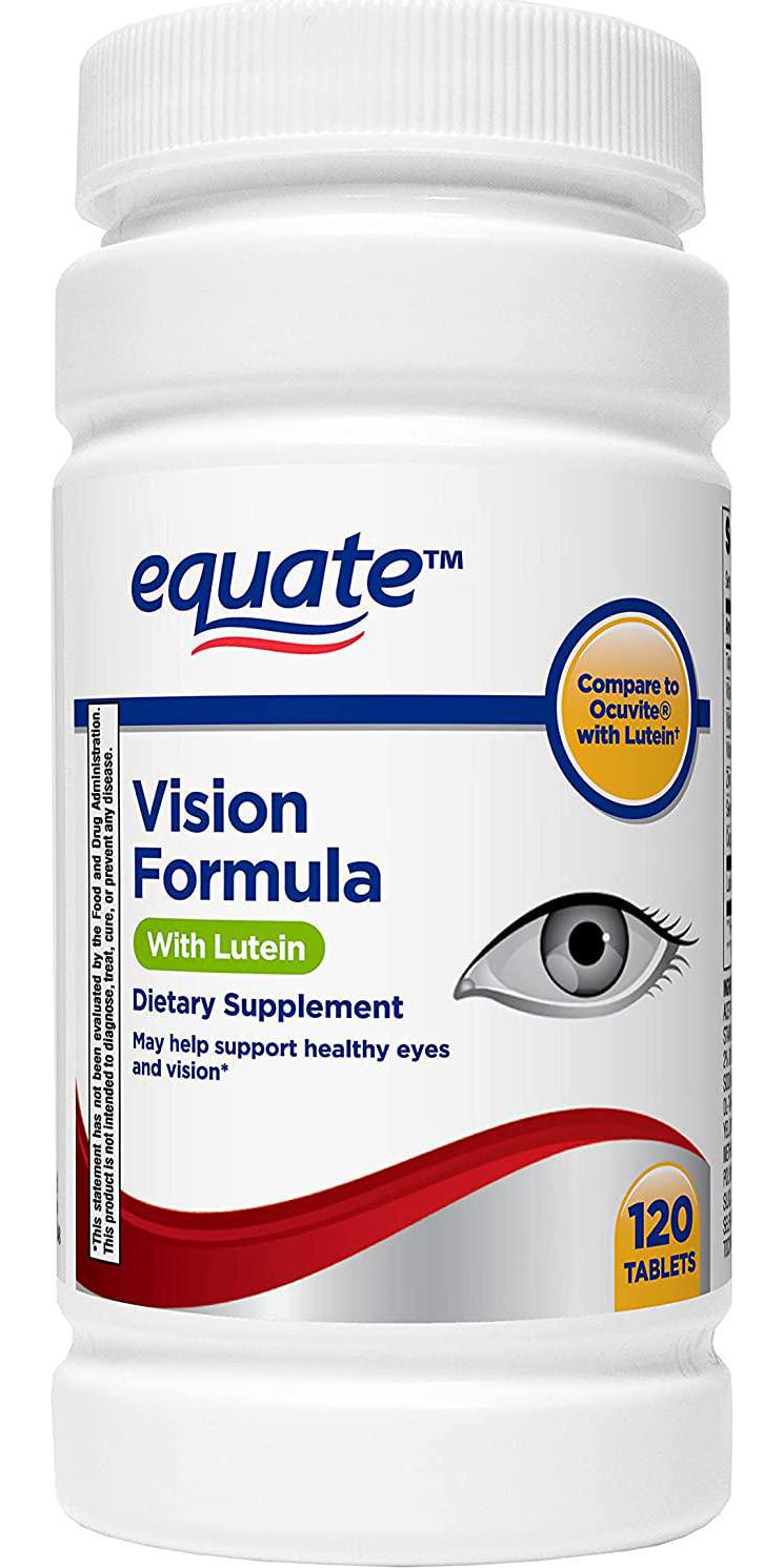 Equate - Vision Formula with Lutein, Eye Health Vitamin and Mineral Supplement, 120 Tablets by Equate