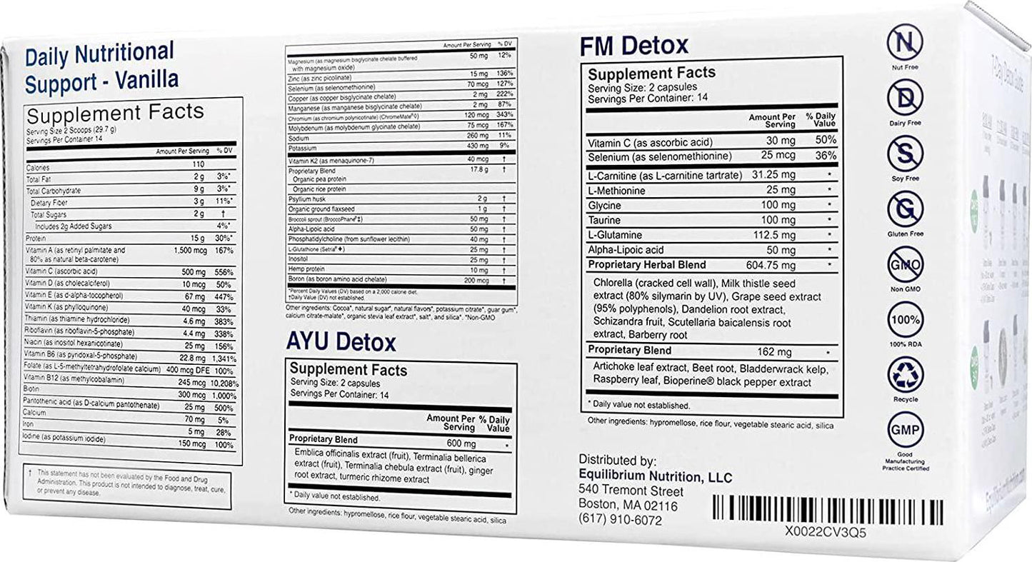 EquiLife - Dr. Cabral Detox, 7-Day Full-Body Detox, Health and Wellness System, Body Cleanse, May Help Boost Energy and Mood, Optimal Support for Mental Clarity and Stress Relief (Vanilla, 14 Servings)