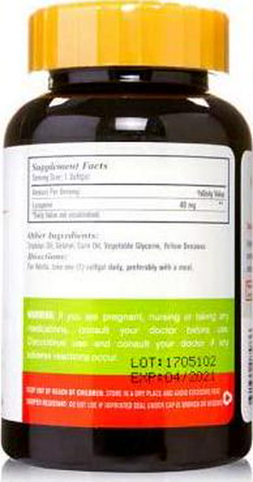 Esmond Natural: Advanced Lycopene (Supports Prostate and Hearth Health), GMP, Natural Product Assn Certified, Made in USA-40mg, 60 Softgels