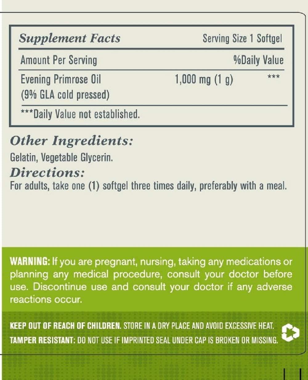 Esmond Natural Evening Primrose Oil, 1000mg, standarized GLA 9%