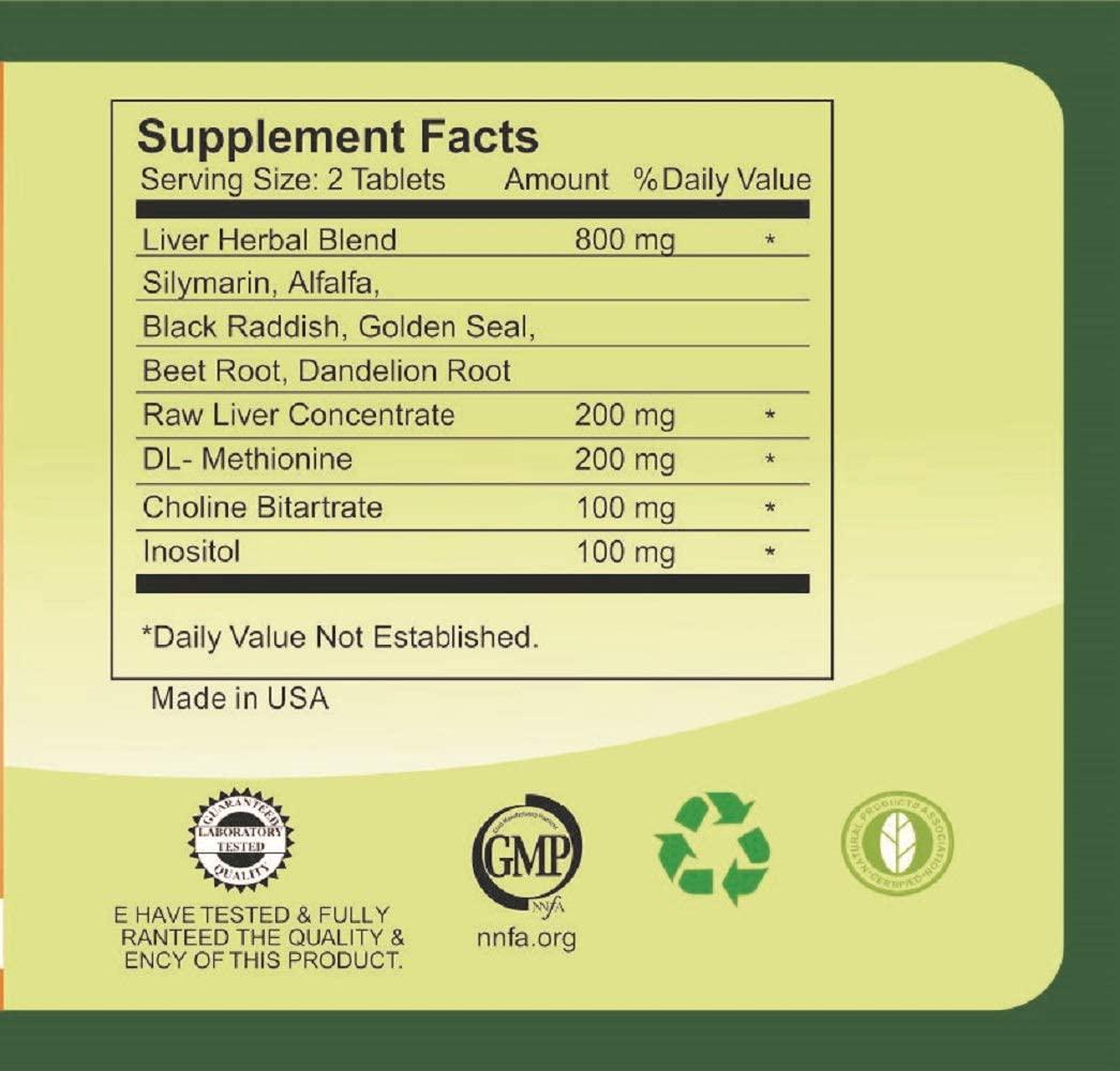 Esmond Natural: Pro Liver (Supports Liver Function.), Made in USA, FDA Facility, GMP, Natural Products Assn Certified-80 Tablets