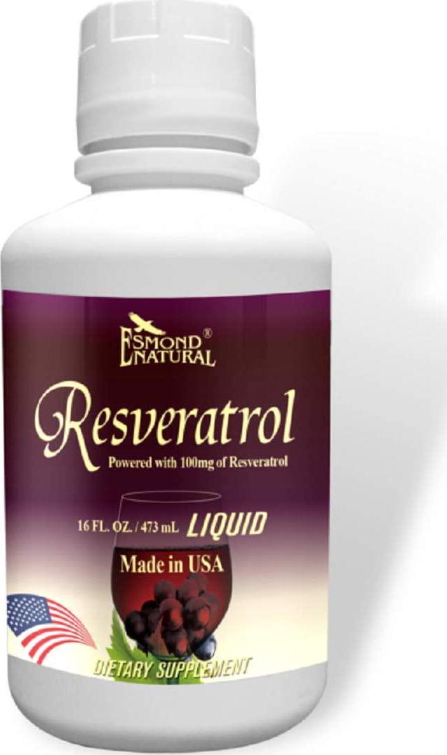 Esmond Natural: Resveratrol (Red Grape and Pomegranate), GMP, Natural Product Assn Certified, Made in USA-473ml, 16 Fl Oz