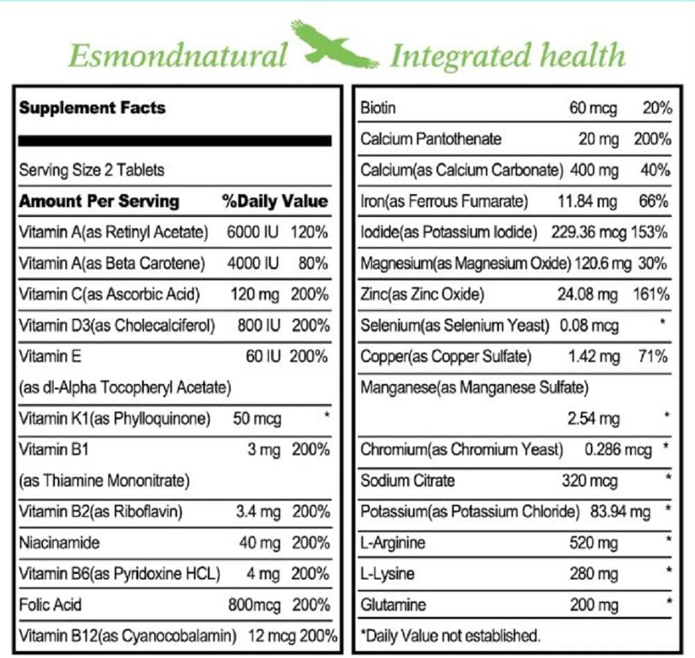 Esmond Natural: Well Growing Tablet (Regulate Physical Function, Improve Growth), Made in USA, FDA Facility, GMP, Natural Products Assn Certified-60 Tablets