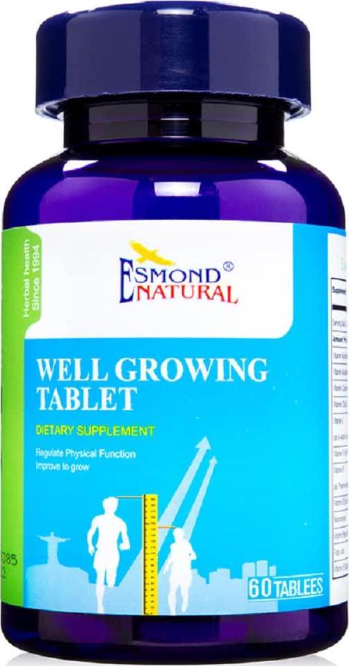 Esmond Natural: Well Growing Tablet (Regulate Physical Function, Improve Growth), Made in USA, FDA Facility, GMP, Natural Products Assn Certified-60 Tablets