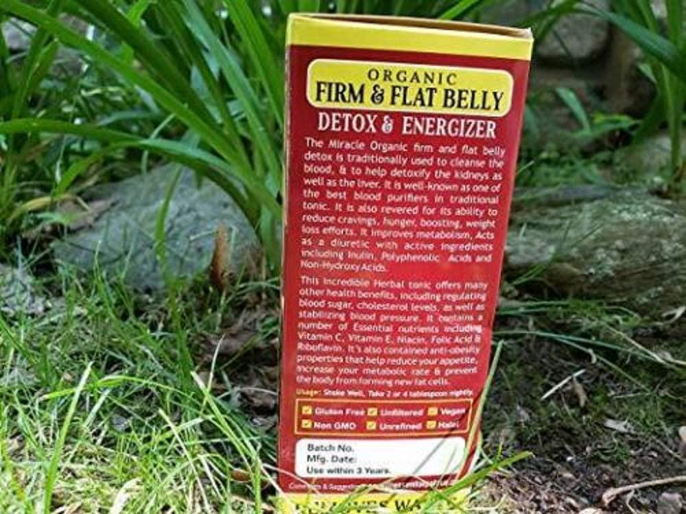 Essential Palace Organic Firm and Flat Belly Detox and Energizer - 100% Natural and Herbal Extracts - GMO Free, GMP Certified - Flatten Tummy, Remove Waste, Boost Metabolism, Strengthen Colon - 8 oz