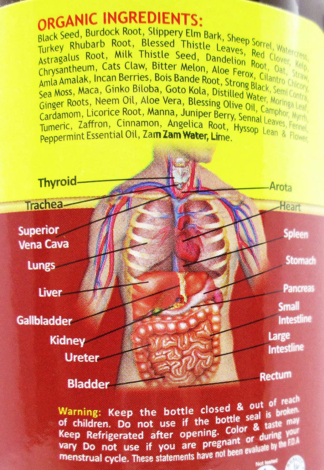 Essential Palace Organic Black Seed Detox Living Bitters [Brown - 16 oz.]